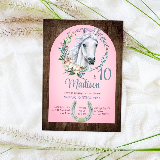 Invitation Horses saddle up cowgirl birthday invite (Créateur téléchargé)