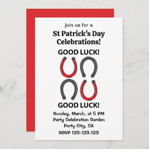 Invitation Horseshoe Good Luck St Patrick's Day Horseshoe