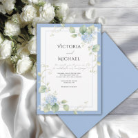 Hortensias Bleus Élégance Florale de Mariage