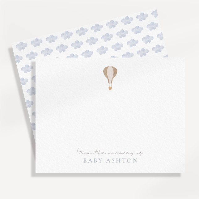 Invitation Hot Air Balloon, de la crèche de, garçon merci (Créateur téléchargé)