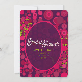 Invitation Hot Pink Bubbles Girls Party Night Out