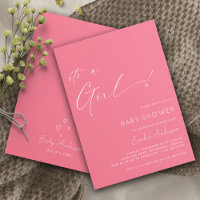 Hot Pink | Coeur mignon C'est un Baby shower de fi