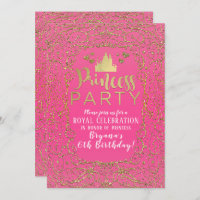 Hot Rose & Gold Castle PRINCESS PARTY Anniversaire