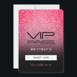 Invitation Hot rose noir Ombre Parties scintillant Sweet 16th<br><div class="desc">Peut être customisé pour répondre à vos besoins.
© Gorjo Designs. Fait pour vous via la plateforme Zazzle. 

// Besoin d'aide pour customiser votre design ? Vous avez d'autres idées ? N'hésitez pas à me contacter (Zoe) directement.</div>