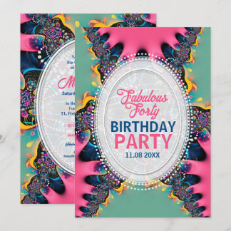 Invitation Hot rose princesse Fabrique Quarty Anniversaire
