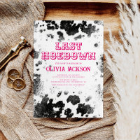 Hot Rose Western Chic Cow Imprimer Bachelorette