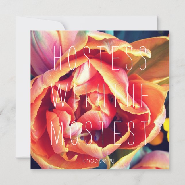 Invitation Hôtesse avec le Mostest !Carte de remerciements (Devant)