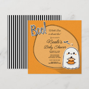 Invitation HOU! Baby Shower Halloween pour Petit Fantôme