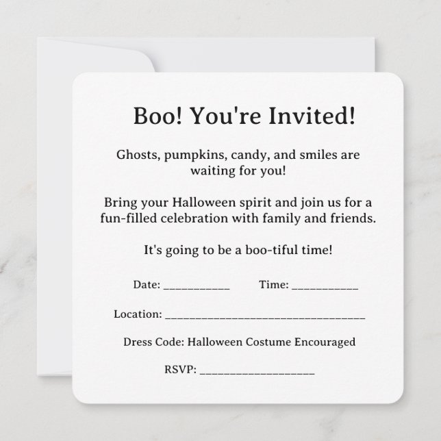 Invitation Hou! Vous êtes invités! (Dos)