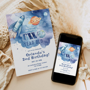 Invitation Houston nous avons un anniversaire de garçon de de