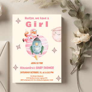 Invitation Houston nous avons un Baby shower spatial pour fil