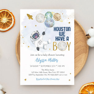 Invitation Houston, nous avons une baby shower pour un bébé g