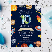 Houston We Have A 10 Year Old Fête d'anniversaire