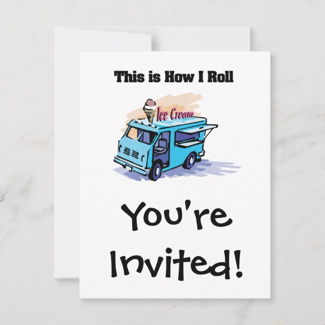 Invitation How I Roll (Camion de Glace) (Devant)