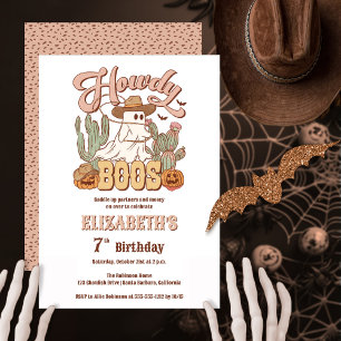 Invitation Howdy Boos Ghost Halloween fête d'anniversaire