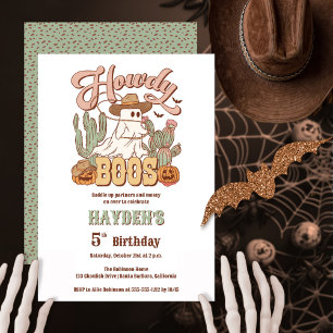 Invitation Howdy Boos Ghost Halloween fête d'anniversaire
