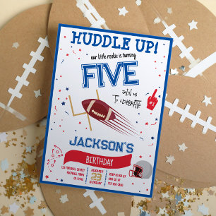 Invitation Huddle Up Little Rookie Jote Football Anniversaire