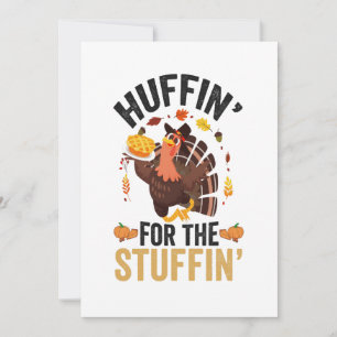 Invitation Huffin pour le Stuffin drôle Thanksgiving Turquie