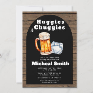 Invitation Huggies et poussettes papa père couche douche