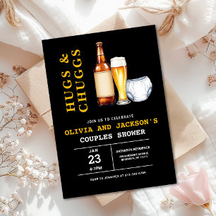 Invitation Hugs & Chuggs Bières Diapers Couples Baby shower