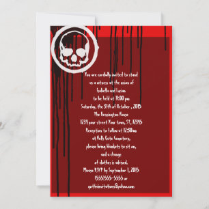 Invitation Huile Slick Crâne Rockabilly Goth Mariage