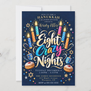 Invitation Huit Nuits folles de Hanoukka