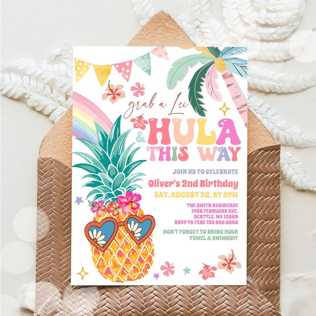 Invitation Hula This Way Luau Aloha Tropical Summer Birthday (Créateur téléchargé)