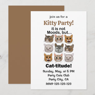 Invitation Humeur féline Humeurs de chat Amoureux des chats F