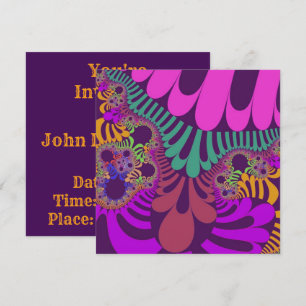 Invitation Humeur violette et rose