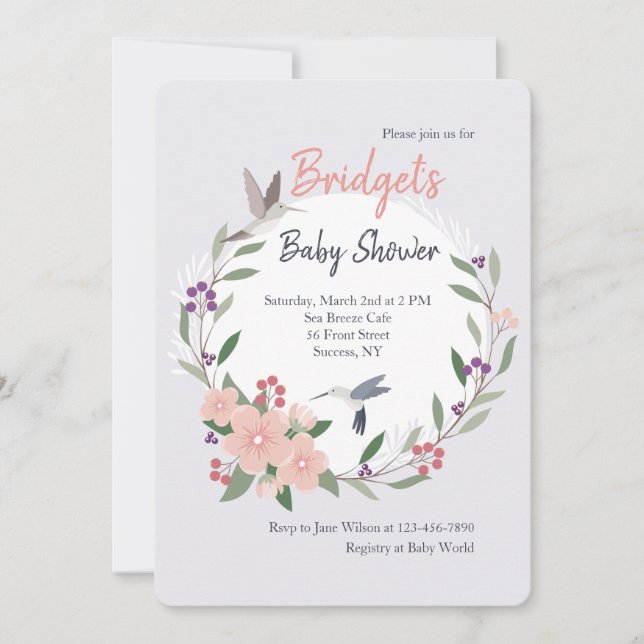 Invitation Hummingbirds (Devant)