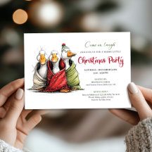 Invitation humoristique de dessins animés de Noël 