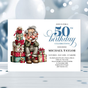 Invitation humoristique pour les 50 ans d'un homme