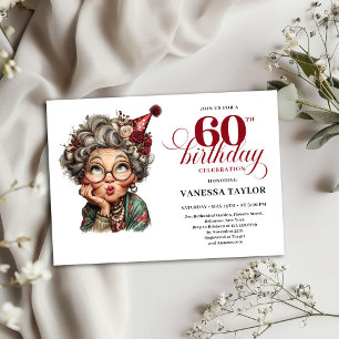 Invitation humoristique pour les 60 ans Design vie