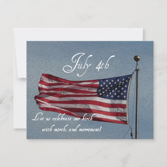 Invitation Humour d'antan du Jour de la Déclaration (Devant)