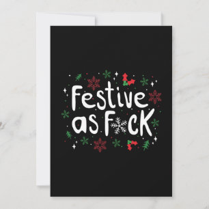 Invitation Humour de Noël Festive AF