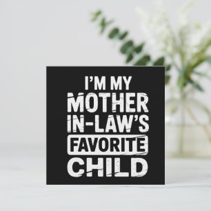 Invitation Humour Vintage Enfant préféré de ma belle-mère 