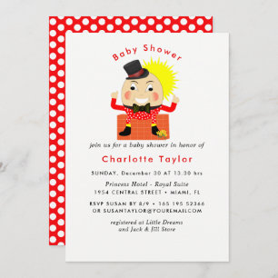 Invitation Humpty Dumpty Nursery Rhyme Baby shower mignon