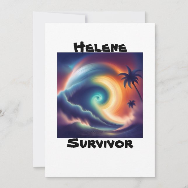Invitation Hurricane Helene Survivor Florida Storm (Devant)