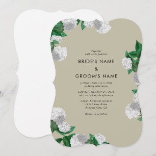 Invitation Hydrangea Blanche Floralité Moderne Mariage