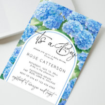 Hydrangea Blue Flowers C'est un Baby shower garçon