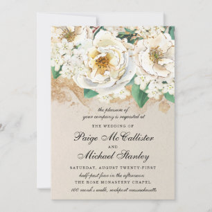 Invitation Hydrangea Elegant Blanc Or Rose Floral