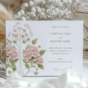 Invitation Hydrangea Garden Elegant Pastel Wedding Invite