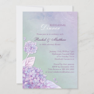 Invitation Hydrangea Jardin Répétition De Mariage Dîner
