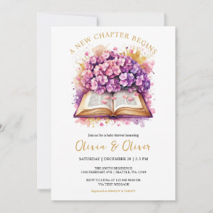 Invitation Hydrangea "Un nouveau chapitre commence" Baby show