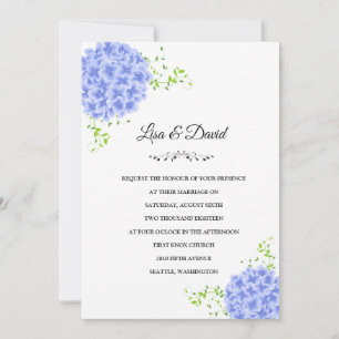 Invitation Hydrangeas bleu-faire-part de mariage