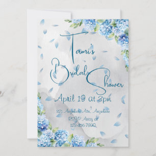 Invitation Hydrangeas Bleus