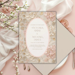 Invitation Hydrangeas Floral Or Vintage Mariage