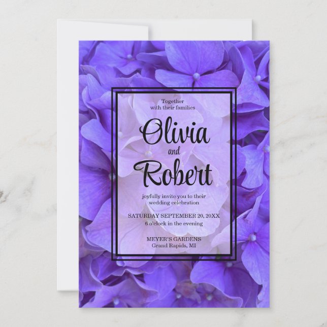 Invitation Hydrangeas Lavender lilas (Devant)