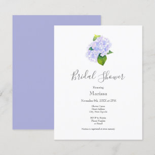 Invitation Hydrangée aquarelle