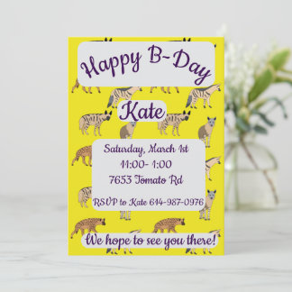 Invitation Hyenas Joyeux anniversaire